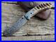 Beautiful Damascus Steel Handmade Folding Pocket Knife Ram Horn Handle