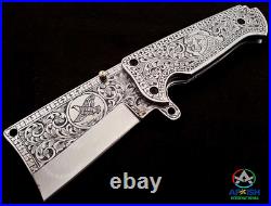 Beautiful Hand Engrave D2 Tool Steel Pocket/folding Knife