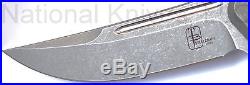 Begg Knives Steelcraft Sun Tzu Kwaiken Flipper, Gray Stonewashed Blade, Titanium