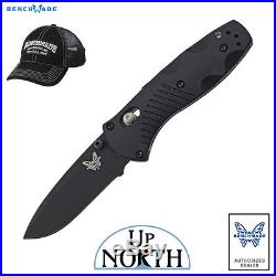 Benchmade 585BK Mini Barrage Spring Assisted Knife Black withAxis Lock FREE HAT