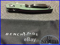 Benchmade 940 Osborne Green Aluminum Handle Knife S30V Plain Edge Blade FREE HAT