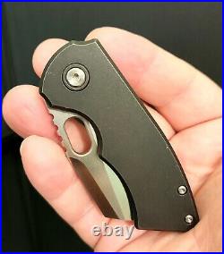 BergBlades Mini Slim Frame Lock Knife Black DLC Titanium (2.4 Satin) production