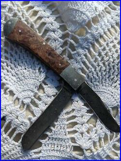 Bill Ruple Raindrop Damascus 2 Blade Trapper- price reduced