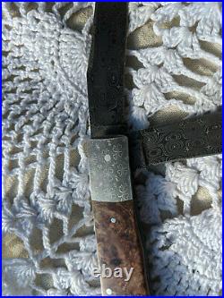 Bill Ruple Raindrop Damascus 2 Blade Trapper- price reduced