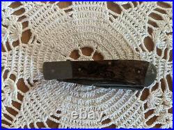 Bill Ruple Raindrop Damascus 2 Blade Trapper- price reduced