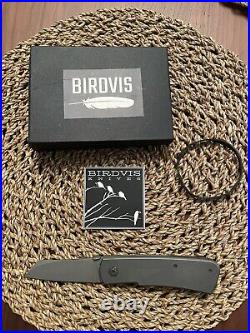 Birdvis Knives Custom Hitchcock Titanium Frame lock Knife withMagnacut Blade