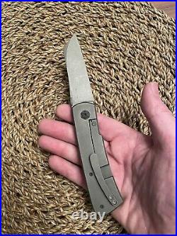 Birdvis Knives Custom Hitchcock Titanium Frame lock Knife withMagnacut Blade