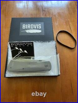 Birdvis Knives Custom Hitchcock Titanium Frame lock Knife withMagnacut Blade