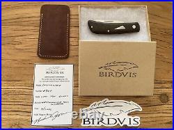 Birdvis Knives Lancaster Slipjoint Westinghouse Rag Micarta (2.75 Satin)