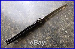 Black Brous Blades Sniper Limited Edition Flipper Knife SATIN D2 Blade #985/1000