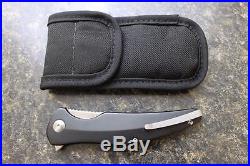 Black Brous Blades Sniper Limited Edition Flipper Knife SATIN D2 Blade #985/1000