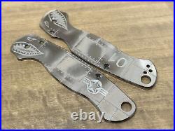 Black P40 RIVETED AIRPLANE Titanium scales for Spyderco Paramilitary 2 PM2