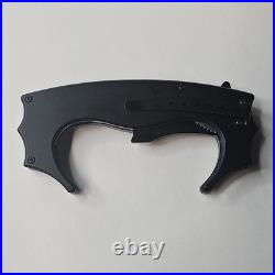 Black & Silver Vampire Spring Assisted Knife Black Plain