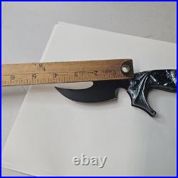 Black & Silver Vampire Spring Assisted Knife Black Plain