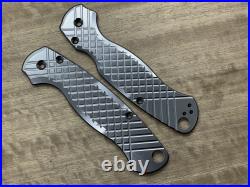 Black engraved FRAG milled Titanium scales for Spyderco Paramilitary 2 PM2