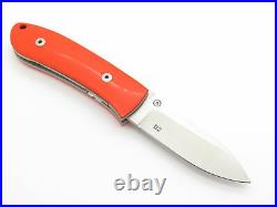 Bob Dozier Custom D2 Blaze Orange G10 Titanium Linerlock Folding Pocket Knife