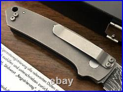 Boker Cox Damascus Folding Knife G10 Ti Handles Anso Designed Solingen Germany