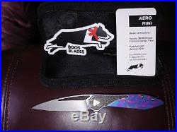 Boos Blades Mini Aero Custom 1 of a kind titanium s35vn flipper We Knife Rare