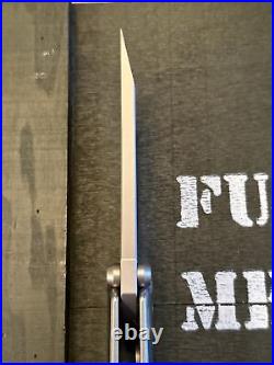 Borka Blades Knives SBHF Custom Folding Knife TI, Chisel Grind, Right Handed, M390
