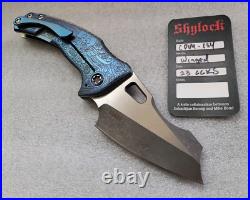 Borka Blades & Mike Bond Knives Shylock, Winged Skull, Rock Pattern Chamfers