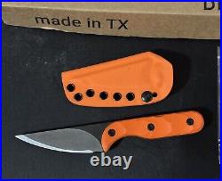 Brand New Dull Boy Blades Mini Beekeeper Large Rock Orange With Orange Sheath