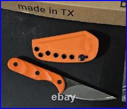 Brand New Dull Boy Blades Mini Beekeeper Large Rock Orange With Orange Sheath