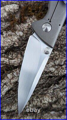 Brian Efros Ice Lite CUSTOM folding knife dark timascus titanium FREE SHIPPING