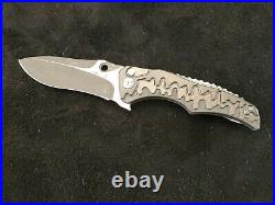 Brian Tighe Drip Tighe Custom Knife Flipper Button Lock minty. 99 No Reserve