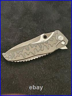 Brian Tighe Drip Tighe Custom Knife Flipper Button Lock minty. 99 No Reserve