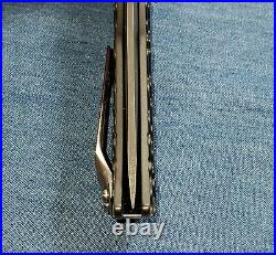 Brian Tighe Drip Tighe Custom Knife Flipper Button Lock minty. 99 No Reserve