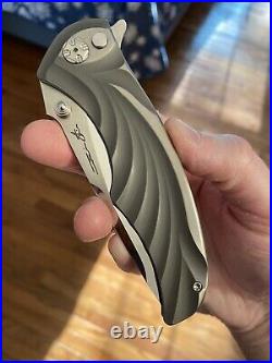 Brian Tighe Full Custom Tighe Coon Button Lock Flipper Folding Knife RARE NEW