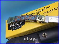Brian Yellowhorse Custom Buck 110 Cholla Cactus Rose Knife YH412