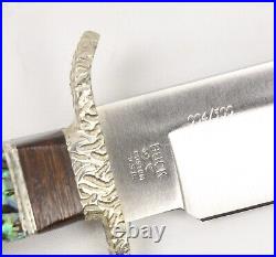 Brian Yellowhorse Daniel Boone USA Bowie Knife Custom Abalone Inlay Fixed Blade