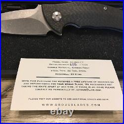 Brous Blades Caliber Carbon Fiber Stonewashed D2 Blade Limited Ed. #658/1000