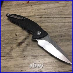 Brous Blades Caliber Carbon Fiber Stonewashed D2 Blade Limited Ed. #658/1000