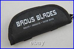 Brous Blades Knife Triple Threat with D2 & with Black G10