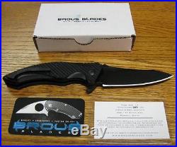 Brous Blades LIMITED EDITION T4 Flipper Knife BLACK D2 G-10 500 Made Serial #397