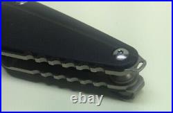 Brous Blades Mini Division Flipper Knife Satin D2 Steel Black #658/1000, MICARTA