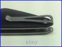 Brous Blades Mini Division Flipper Knife Satin D2 Steel Black #658/1000, MICARTA