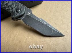 Brous Blades Semi-Custom STRIFE #866/1000 Knife Acid Stonewash D2 Carbon Fiber