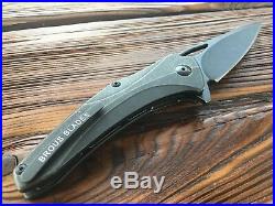 Brous Blades Virtue Flipper Liner Lock Knife Titanium (3.25 Acid SW)