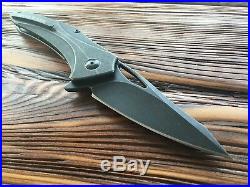 Brous Blades Virtue Flipper Liner Lock Knife Titanium (3.25 Acid SW)