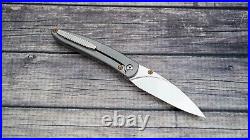 Brown Knives Custom Exponent, SW CPM-154, Titanium/Black Micarta, NIB WithCOA