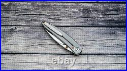 Brown Knives Custom Exponent, SW CPM-154, Titanium/Black Micarta, NIB WithCOA