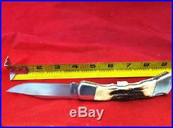 Buck 110 Custom Designers Choice Folding Knife BG 42 Blade Sambar Stag Scales