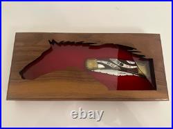 Buck 110 Folding Knife Customized by Michael Prater Painted Pony Brown/Pearl