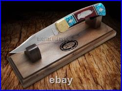 Buck 110 Yellowhorse ###1 Spirit Chief 1/50 Red Jasper & Blue Turquoise Knife