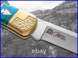 Buck 110 Yellowhorse ###1 Spirit Chief 1/50 Red Jasper & Blue Turquoise Knife