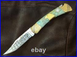 Buck 110 custom knife by Ghostown Custom Knives. Eagle Moon 025-25