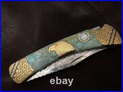 Buck 110 custom knife by Ghostown Custom Knives. Eagle Moon 025-25 Buck 110 custom knife by Ghostown Custom Knives. Eagle Moon 025-25